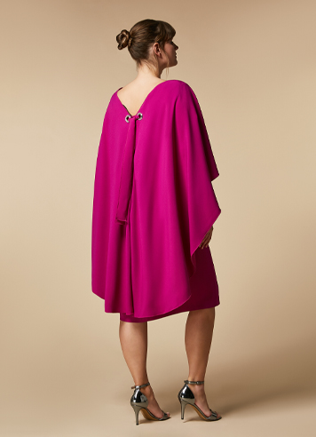 Triacetate cady dress turquoise Marina Rinaldi